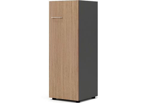 Шкаф средний узкий закрытый Адриатика, цвет орех + антрацит
