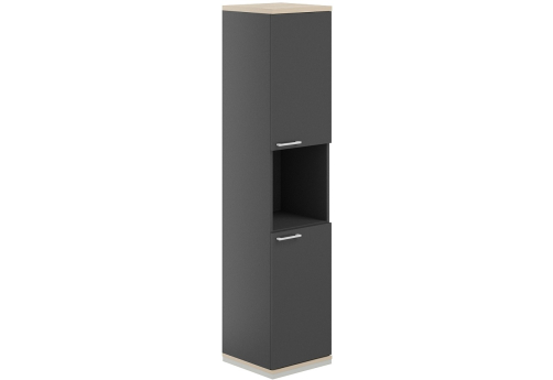 Шкаф правый 5 уровней с нишей Фламинго, цвет антрацит + акация