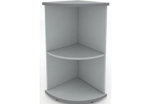 Стеллаж низкий угловой, цвет серый