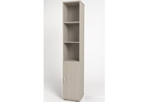 Шкаф высокий узкий (3 открытые полки), цвет дуб молочный