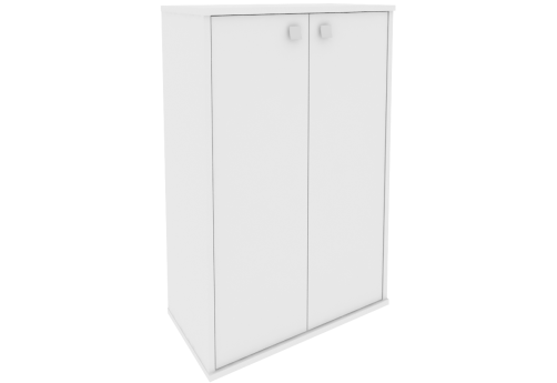 Шкаф средний широкий закрытый, цвет белый