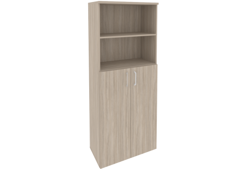 Шкаф высокий широкий (2 открытые полки), цвет дуб аттик