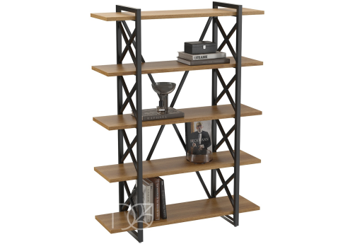 Стеллаж на металлическом каркасе, цвет черный