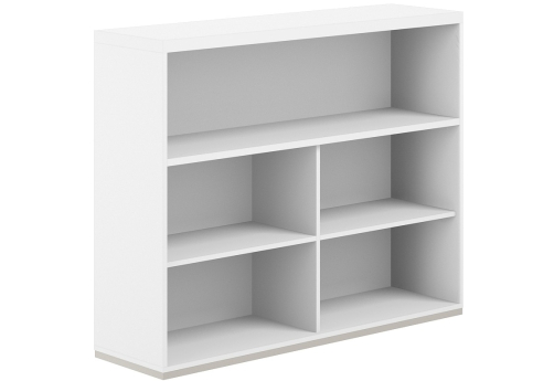 Стеллаж-комбо 1-сторонний с топом с экраном ЛДСП Фламинго, цвет белый