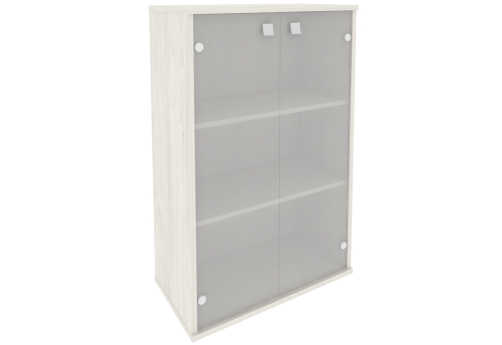 Шкаф средний широкий со стеклом, цвет дуб наварра