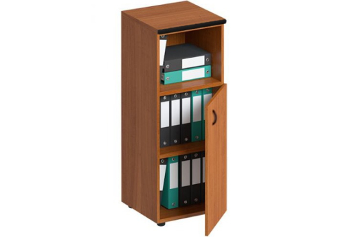 Шкаф для документов средний узкий полузакрытый Линси, цвет орех