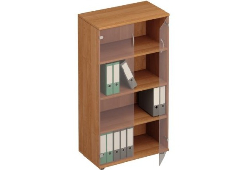 Шкаф для документов со стеклом Тарли, цвет ольха