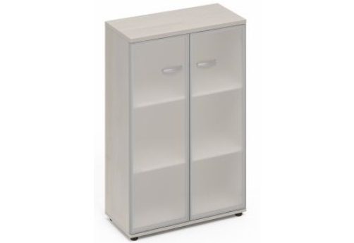 Шкаф средний со стеклом в раме Мира Нумо, цвет дуб шамони