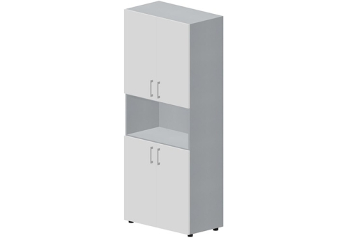 Шкаф высокий с нишей Киви, цвет белый