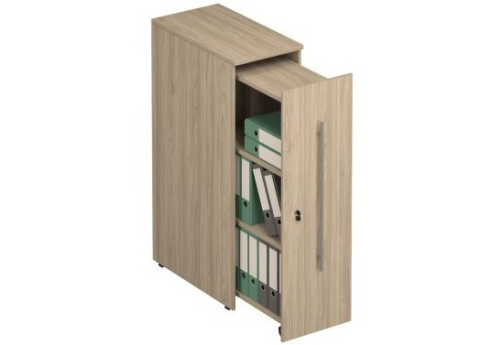 Стеллаж вертикальный с замком правый Тарли, цвет вяз светлый