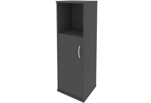Шкаф средний узкий левый (1 низкая дверь) Нотте, цвет антрацит