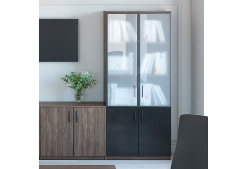 Группа шкафов Виенсо, цвет дуб + черный