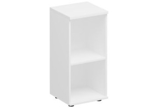 Стеллаж низкий узкий Прайм, цвет белый