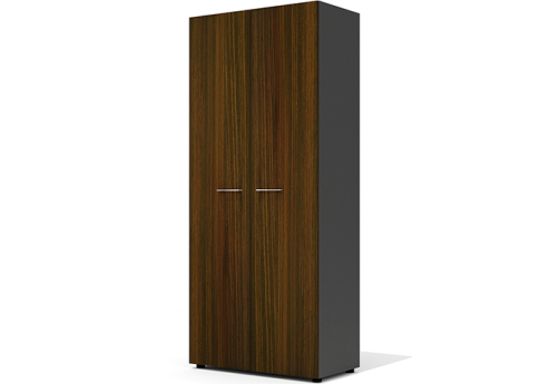Шкаф высокий широкий закрытый Адриатика, цвет дуб жженый + антрацит