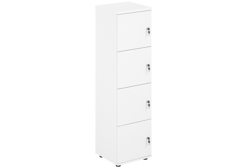 Локер 4 ячейки Индиго Вуд, цвет белый