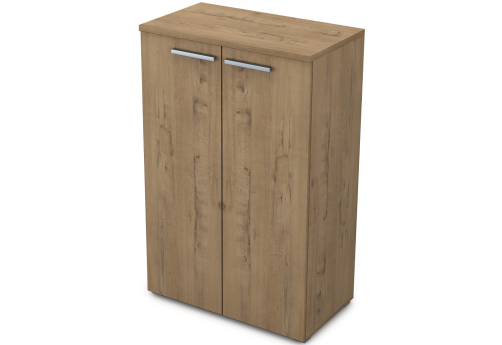 Шкаф средний закрытый Платинум Персонал, цвет тиковое дерево