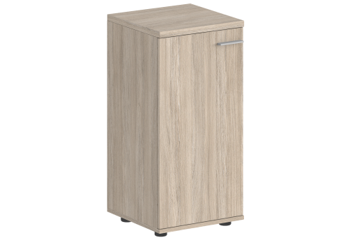 Шкаф низкий с задней стенкой ЛДСП левый Индиго Вуд, цвет дуб светлый