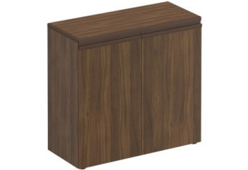 Шкаф для документов низкий закрытый Фиеста, цвет орех