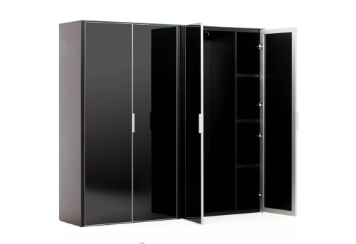 Шкаф для бумаг + гардероб, цвет черный