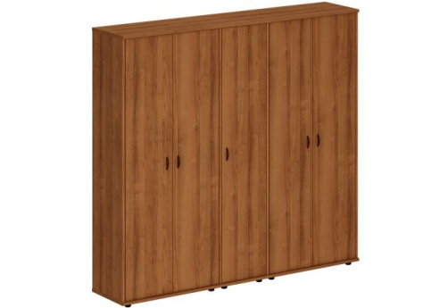 Шкаф комбинированный высокий (закрытый + закрытый узкий + закрытый) Мансберг, цвет орех