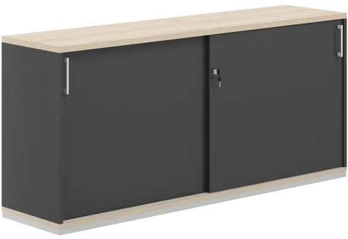 Шкаф-купе 2 уровня Фламинго, цвет антрацит + акация