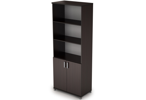 Шкаф высокий широкий (3 открытые полки), цвет венге
