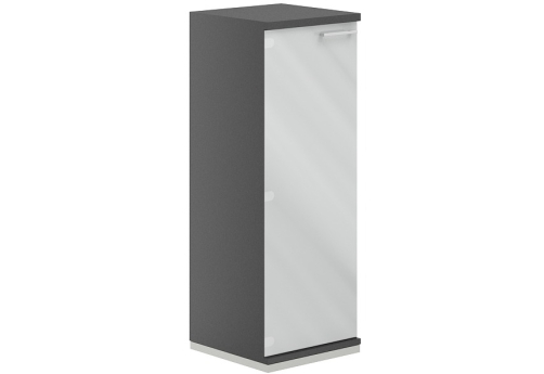 Шкаф левый 3 уровня со стеклом Фламинго, цвет антрацит