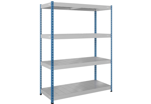 Стеллаж c оцинкованным настилом СФ1183, цвет серый + синий