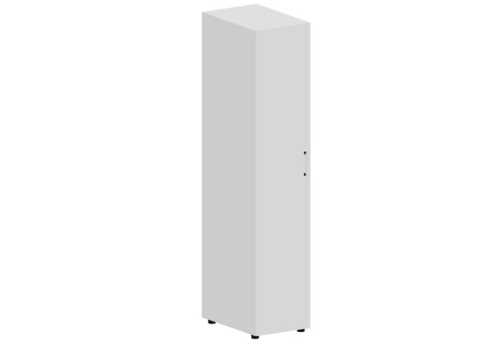 Гардероб узкий левый Кристо Директ, цвет белый + белый