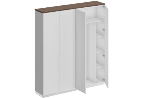 Шкаф с дополнением Римини, цвет дуб темный + белый + белый