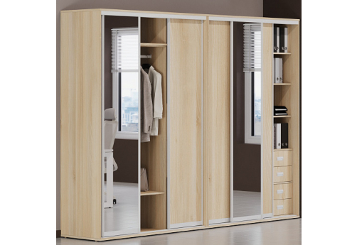 Группа комбинированных шкафов-купе Рио, цвет акация