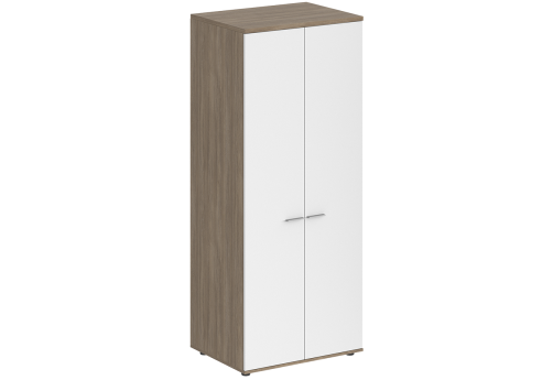 Гардероб с задней стенкой HDF Индиго Вуд, цвет дуб темный + белый