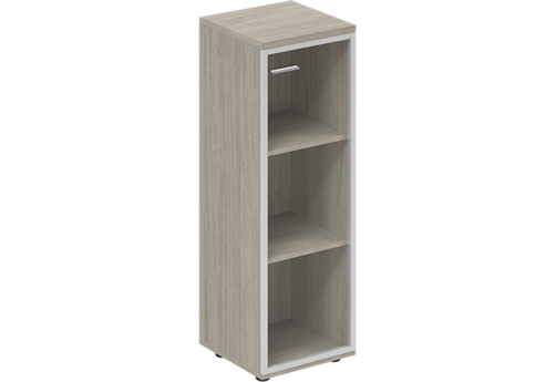 Шкаф средний узкий со стеклом правый Камелот, цвет светлый дуб