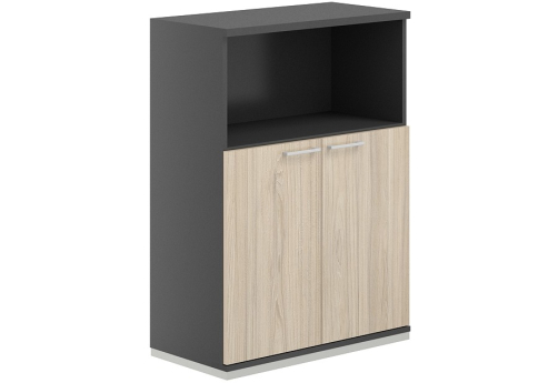 Шкаф 3 уровня с нишей Фламинго, цвет антрацит + акация