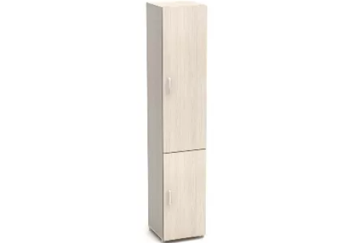 Шкаф высокий узкий закрытый (2 двери), цвет дуб молочный