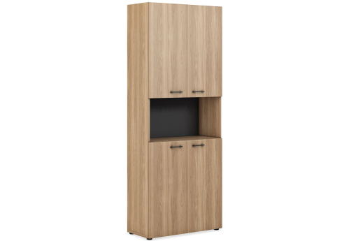 Шкаф высокий широкий (4 двери с нишей) Франклин Персонал, цвет дуб