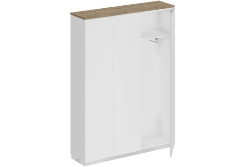 Шкаф для одежды трехстворчатый Римини, цвет дуб светлый + белый + белый