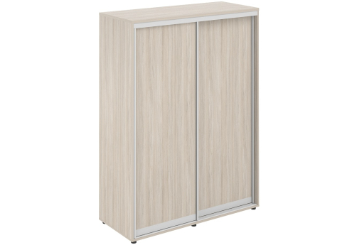 Шкаф-купе высокий 2 штанги с задней стенкой ХДФ Индиго Вуд, цвет светлый дуб