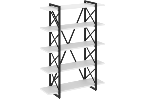 Стеллаж Европа, цвет белый бриллиант + черный