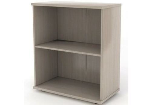 Стеллаж низкий широкий, цвет дуб молочный