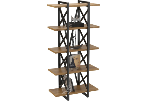 Стеллаж на металлическом каркасе, цвет черный