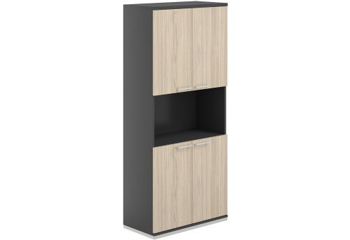 Шкаф 5 уровней с нишей Фламинго, цвет антрацит + акация