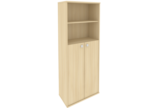 Шкаф высокий широкий (2 открытые полки), цвет акация