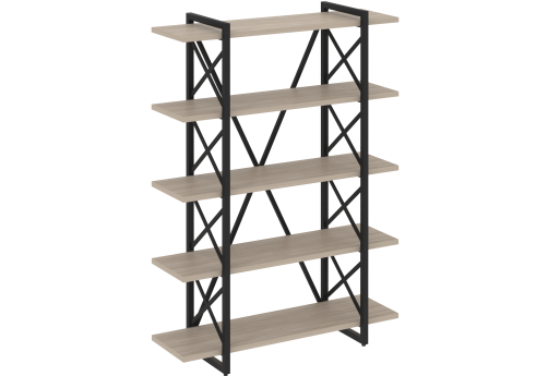 Стеллаж Европа, цвет дуб аттик + черный