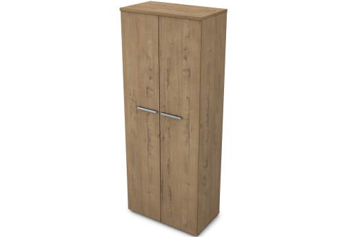 Шкаф высокий закрытый Платинум Персонал, цвет тиковое дерево