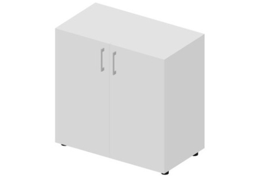 Шкаф низкий закрытый Киви, цвет белый