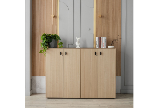 Шкаф 4 двери Диорус, цвет эвкалипт светлый + черный