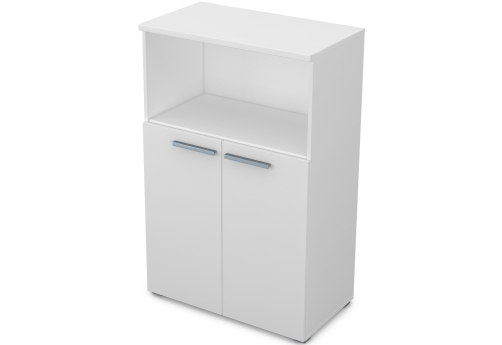 Шкаф средний (1 открытая полка) Платинум Персонал, цвет белый премиум