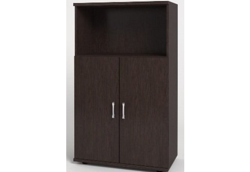 Шкаф средний широкий (1 открытая полка), цвет венге