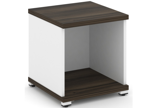 Стеллаж одна узкая секция 1 ниша Динен, цвет дуб мали-белый